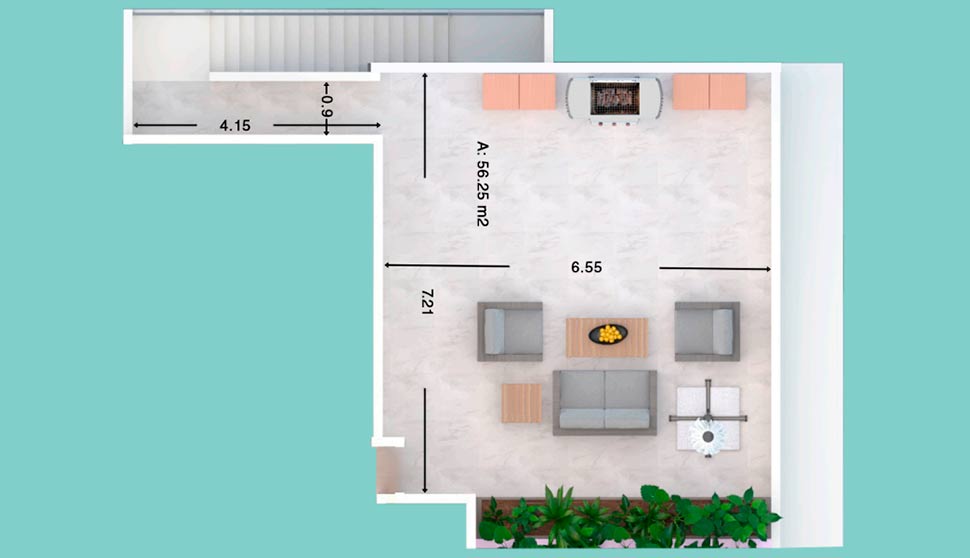 Roof Garden Departamento 300